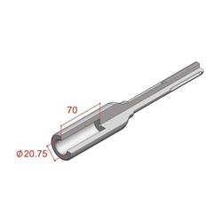 3/4" x 300mm 21mm Hex Shank Ground Rod Driver