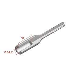 1/2" x 250mm 21mm Hex Shank Ground Rod Driver