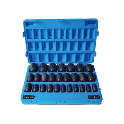 29 Pieces 3/4 Drive 6-Point Metric Deep Socket Set