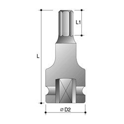 1-5/16" x 1-1/2" Drive Imperial 120mm Impact Hex Driver