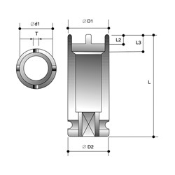 1/2" Drive GU15 Axial Nut Impact Socket