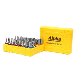 Alpha 33 Piece Insert Bit Set | Security - Carded