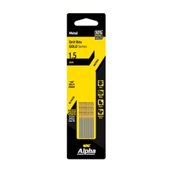 1.5mm Jobber Drill Bit - Gold Series 10 pce Trade Pack