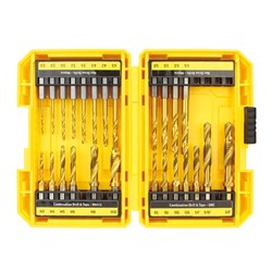 Alpha Combination Drill Tap Set with Hex Shank Drills - Gold Series - 25 Piece