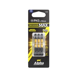 ThunderMax PH3 x 50mm Impact Power Bit Carded | 3 Pack
