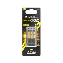 ThunderMax TX25 x 50mm Impact Power Bit Carded | 3 Pack