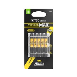 ThunderMax TX30 x 50mm Impact Power Bit Carded | 5 Pack