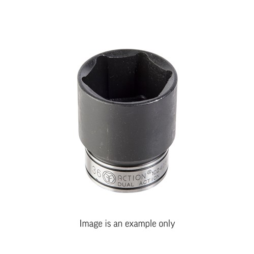 22mm x 1/2in Drive 6 Point Socket  Dual Action