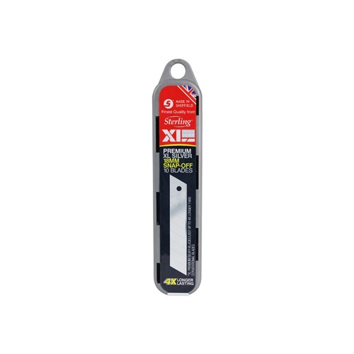 XL Premium Silver 18mm Large Snap Blades (x10)