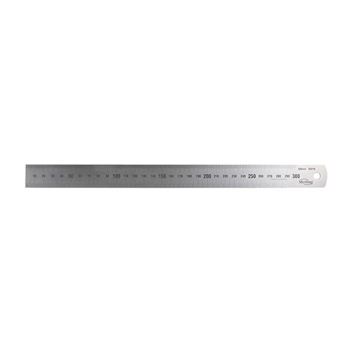 300mm/12in Matt Stainless Steel Rule Metric Imperial