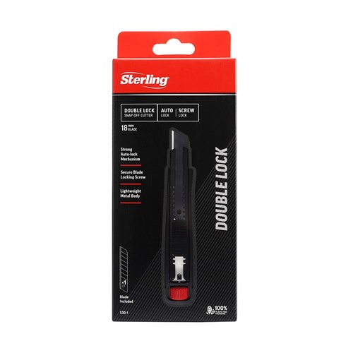 Sterling Double Lock Snap-off Auto-lock/Screw-lock 18mm Cutter