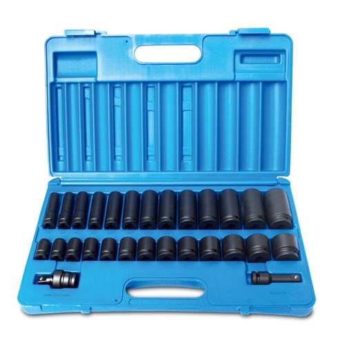 28 Piece 1/2 Drive 6-Point Imperial Standard & Deep Socket Set
