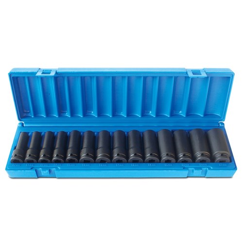 14 Pieces 1/2 Drive 6-Point Metric Deep Socket Set