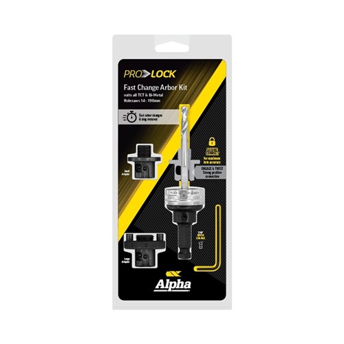 Alpha Pro Lock Quick Change Holesaw Arbor Kit