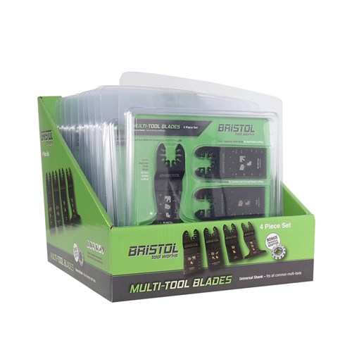 Bristol | 4 Piece Multitool Blade Set with Bonus Adaptor