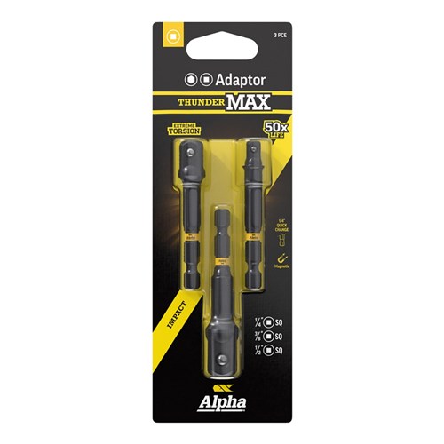 ThunderMax Adaptor Set 1/4in to 1/4in -  3/8in - 1/2in | 3 Pack