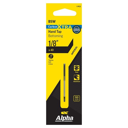 Carbon Xtra Tap BSW Bott.-1/8x40 carded