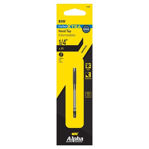 Carbon Xtra Tap BSW Inter-1/4x20 carded