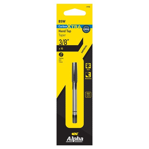 Carbon Xtra Tap BSW Taper-3/8x16 carded