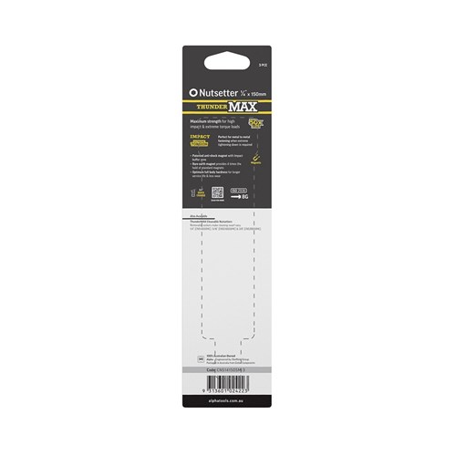 ThunderMax 1/4in x 150mm Impact Magnetic Nutsetter Carded | 3 Pack