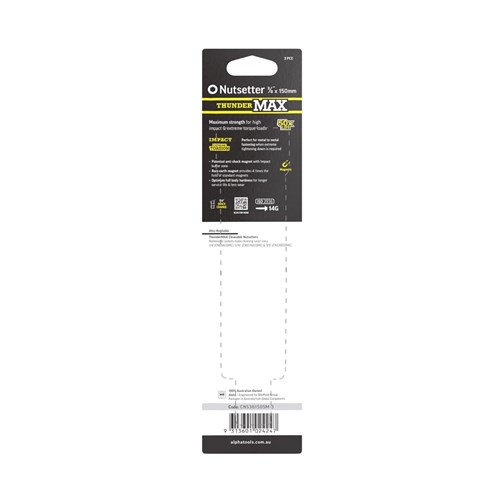 ThunderMax 3/8in x 150mm Impact Magnetic Nutsetter Carded | 3 Pack