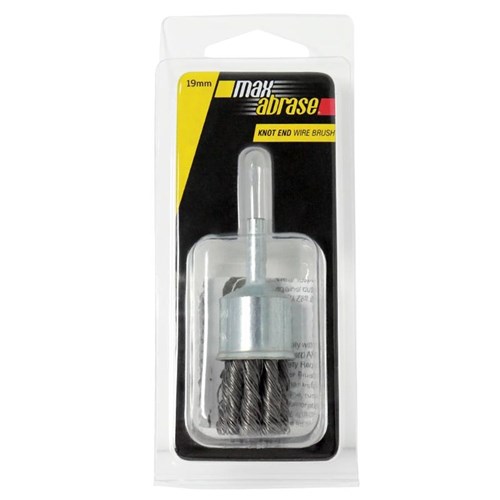 Knot Wire End Brush 19mm with 1/4in Mandrel Shank