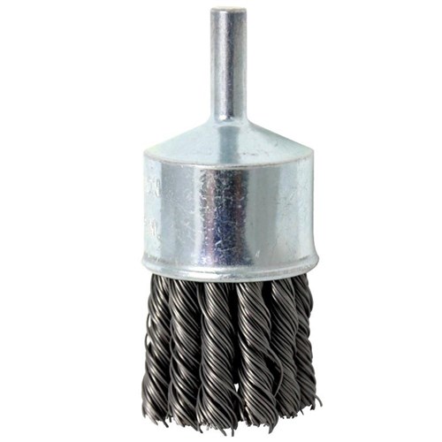 Knot Wire End Brush 30mm with 1/4in Mandrel Shank