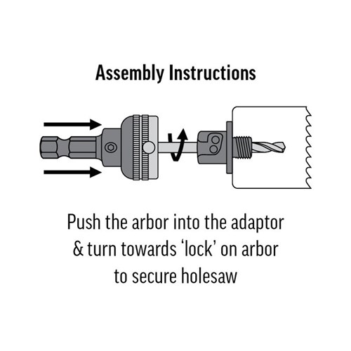 Electricians 10 Piece | Pro Lock Quick Change White Pointer Holesaw Kit