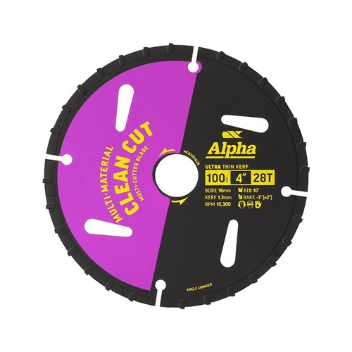 Alpha 100mm TCT Multi Cutter Blade 28T - 16mm Bore
